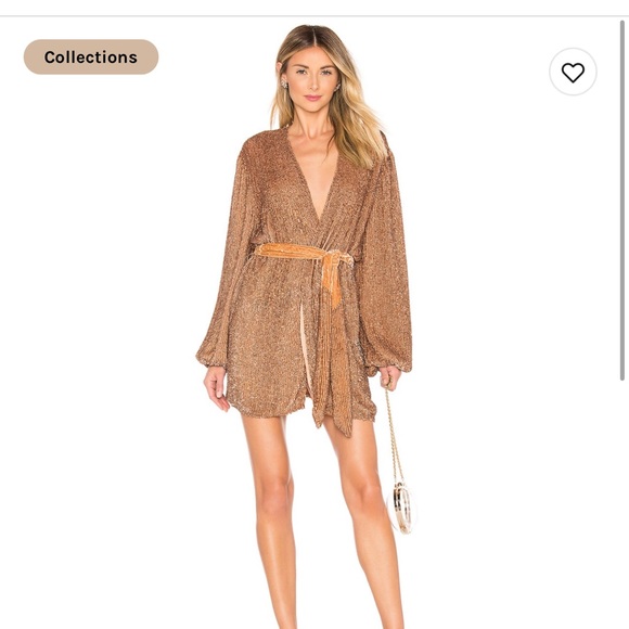 Retrofete Gabrielle robe dress in bronze - Picture 1 of 3